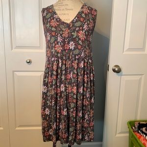 Loft VNeck Knit Floral Dress